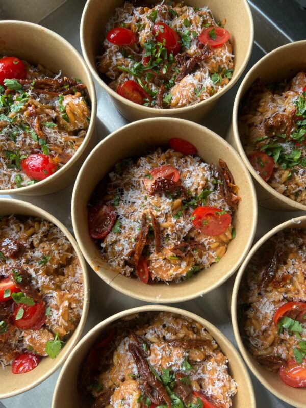 Harissa Chicken Orzo