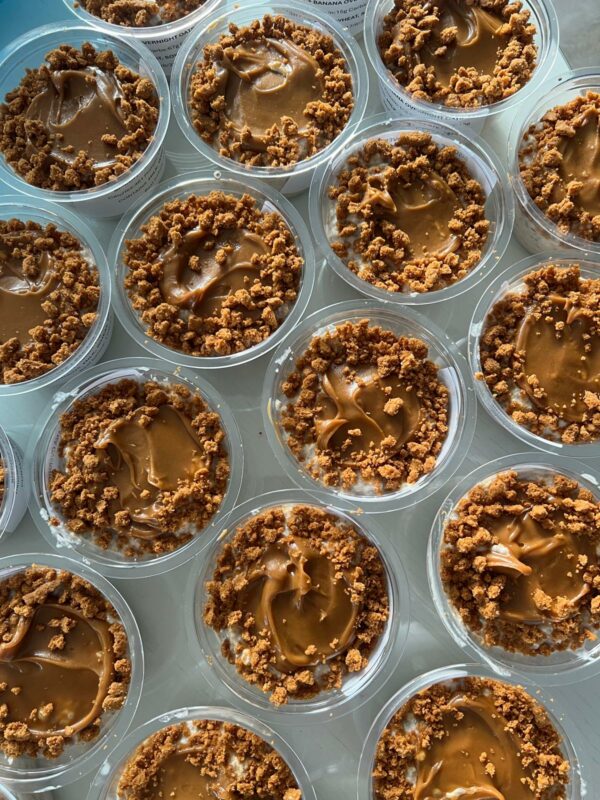 Biscoff, Pecan + Banana Overnight Oats