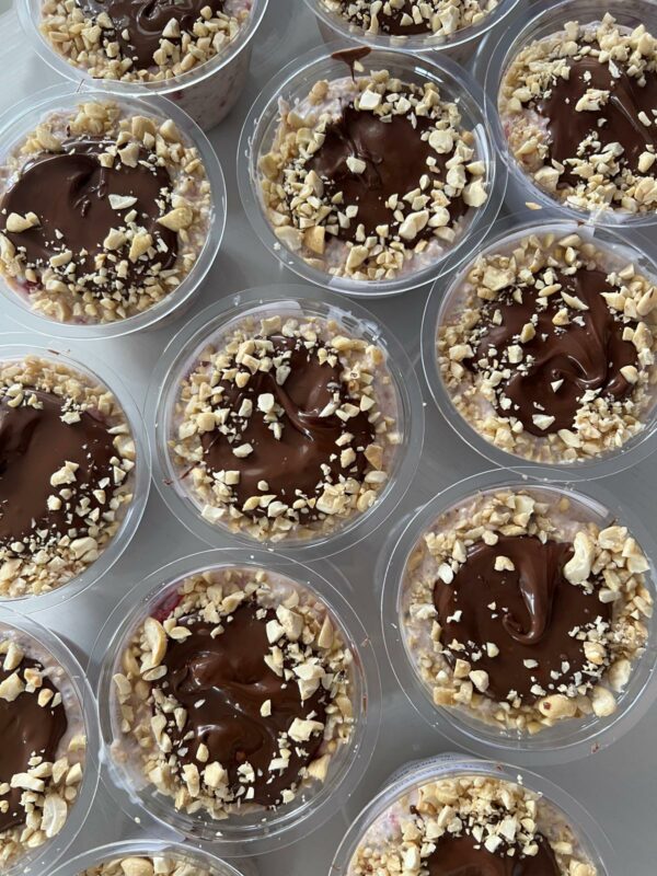 Nutella, Raspberry & Hazelnut Overnight Oats